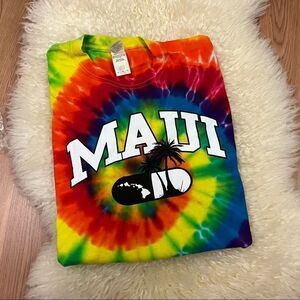 Tie Dye Maui Destination Tourist T-shirt XL
